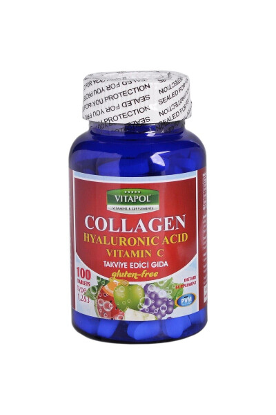 Collagen Hyaluronic Acid Vitamin C 100 Tablets - 1