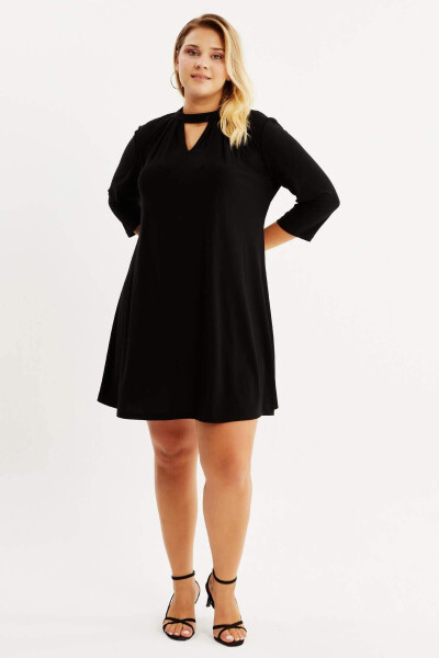 Collar Detailed Knitted Dress - 2