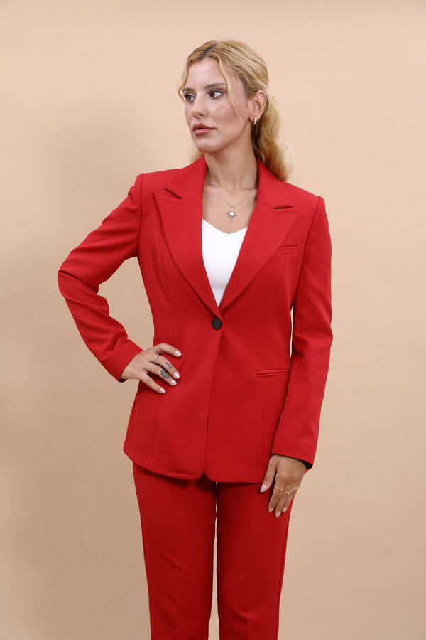 Collared Classic Jacket - Red - 5