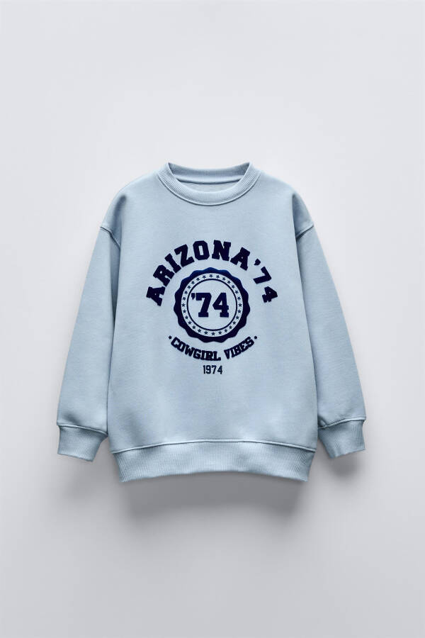 College Sweatshirt - Light Blue - 1