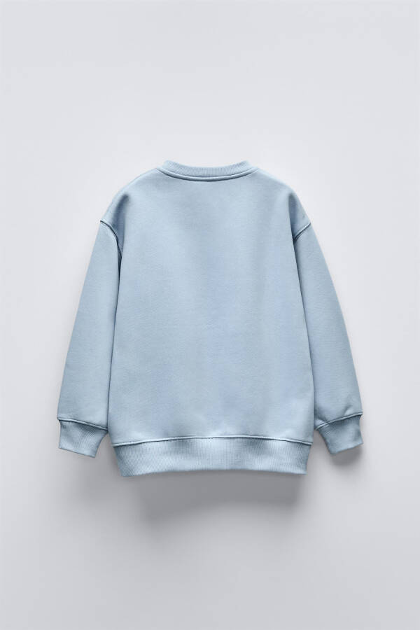 College Sweatshirt - Light Blue - 2