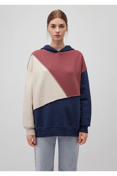 Color Block Hooded Sweatshirt 1s10170-70399 - 15