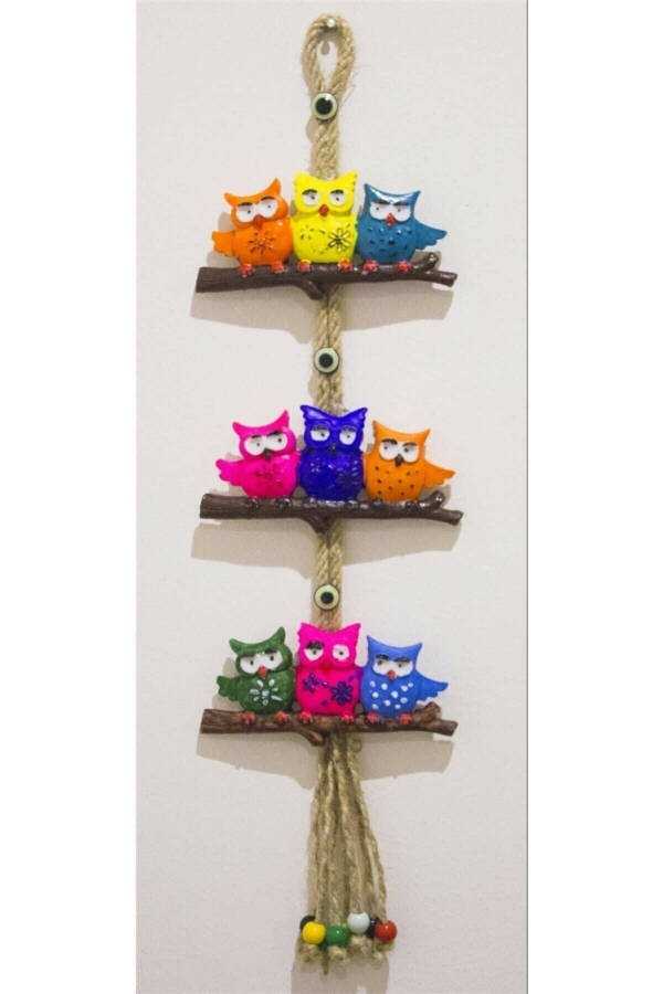 Colorful Owl Wall Decoration, Decorative Garden Balcony Ornament - 9