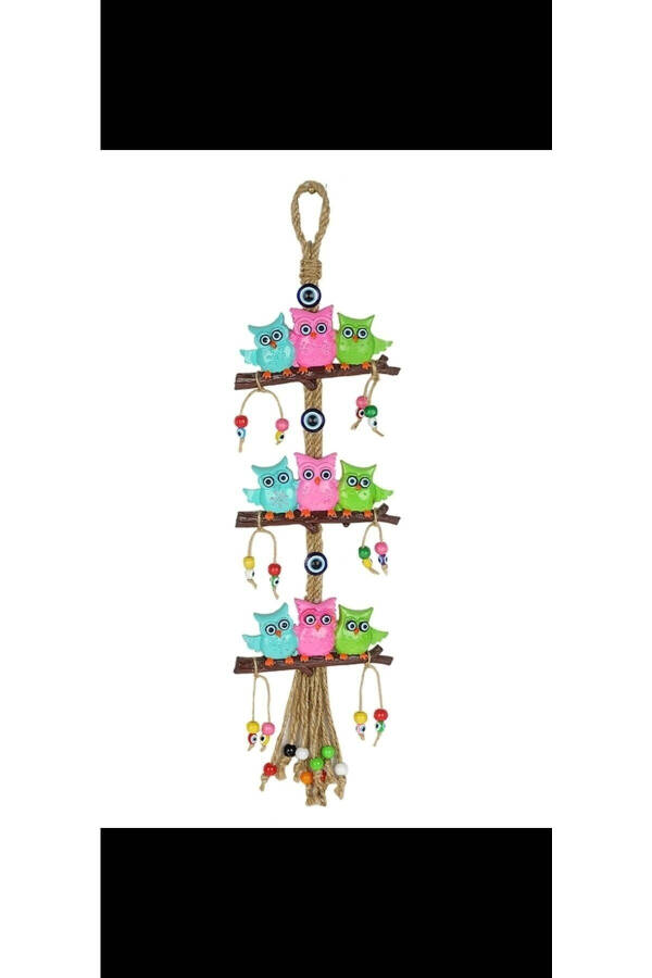 Colorful Owl Wall Decoration, Decorative Garden Balcony Ornament - 12