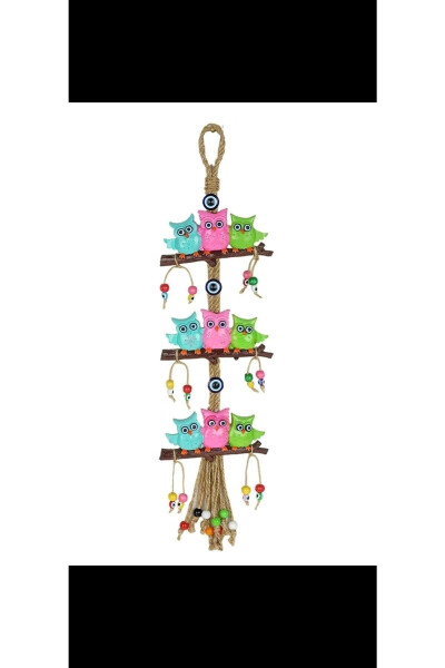 Colorful Owl Wall Decoration, Decorative Garden Balcony Ornament - 4