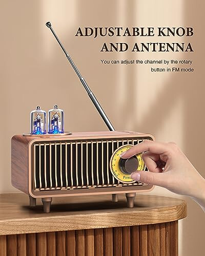 COLSUR Retro Bluetooth Speaker, Vintage Radio, bass, Bluetooth 5.1 Wireless Connection, Suitable for Home Office, Outdoor Party, Portable Speaker, Suitable for iPhone, Android Speaker - 12