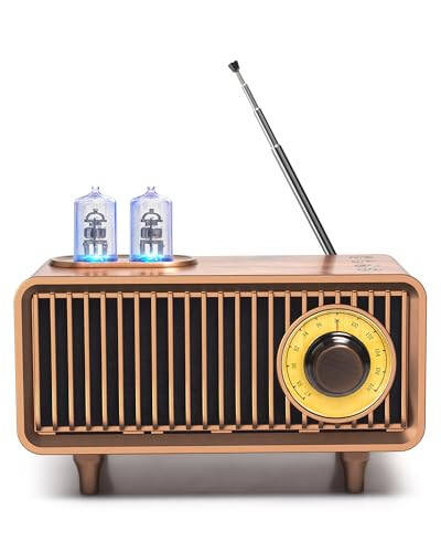 COLSUR Retro Bluetooth Speaker, Vintage Radio, bass, Bluetooth 5.1 Wireless Connection, Suitable for Home Office, Outdoor Party, Portable Speaker, Suitable for iPhone, Android Speaker - 1