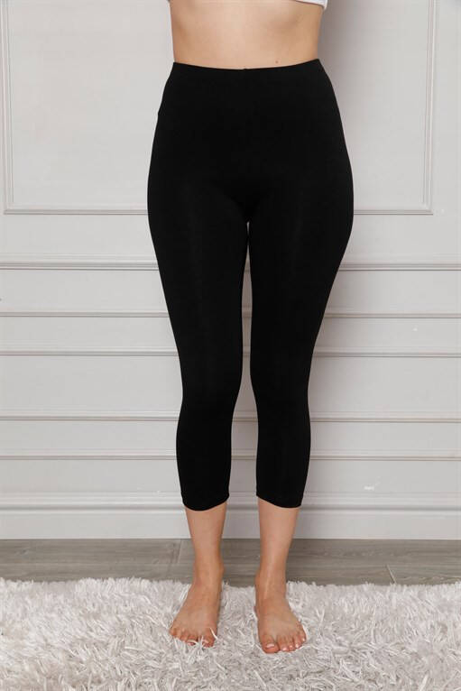 Combed Lycra Knee Length Leggings 5875P - 2