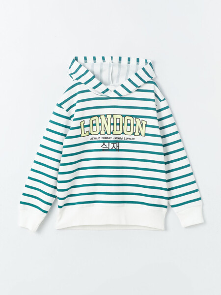 Comfortable Fit Striped Boys Hoodie - 5