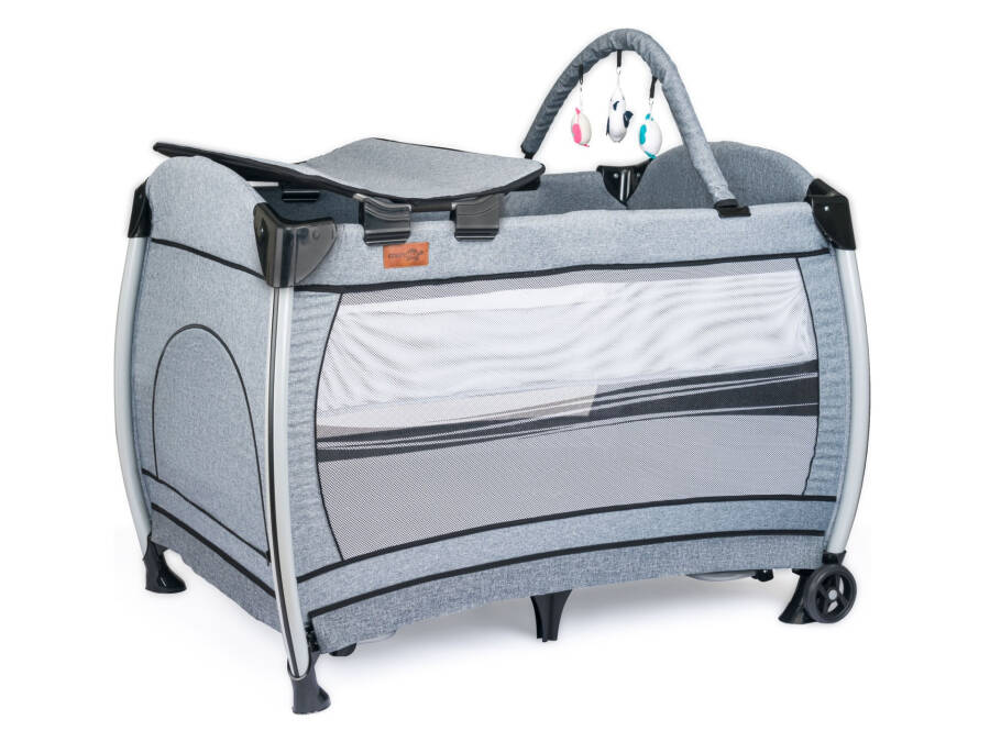 Comfymax Power Park Playpen Bed 70x110 - Steel Grey - 11