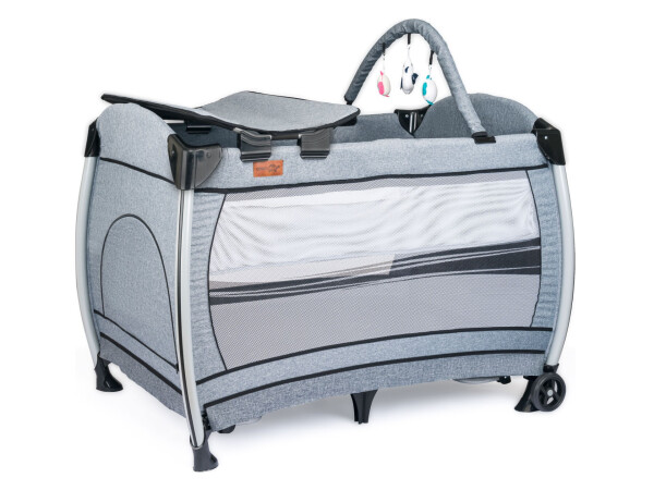 Comfymax Power Park Playpen Bed 70x110 - Steel Grey - 1