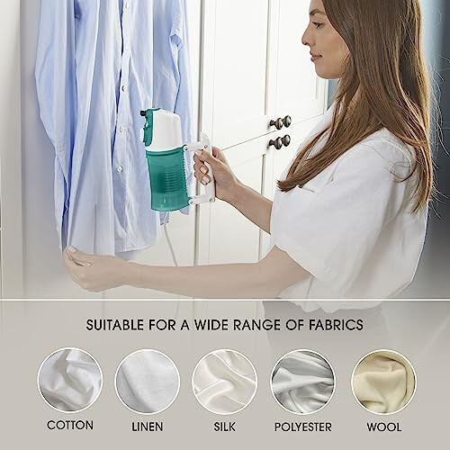 Conair Travel Steamer for Clothes, Mini Garment Steamer, Fabric Steamer in Green by Travel Smart - 3