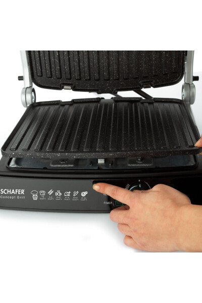 Concept Grill Electric Grill and Toaster, Black - 7