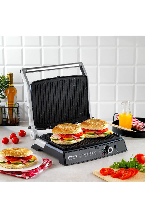 Concept Grill Electric Grill and Toaster, Black - 1