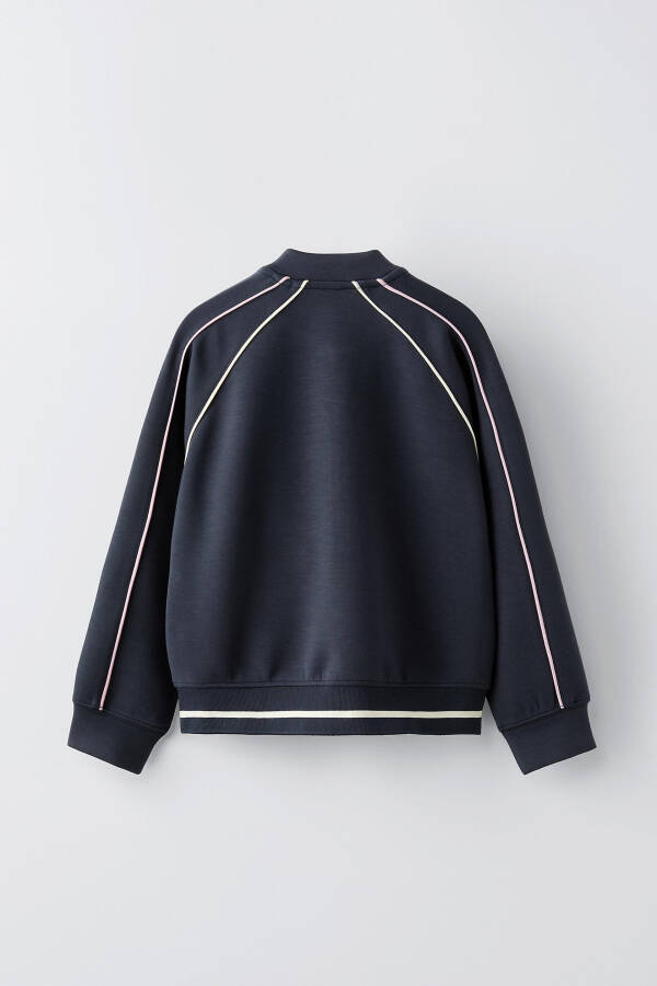 Contrast bomber jacket, navy blue - 2