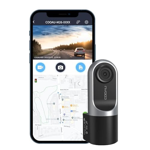 COOAU 1080P FHD Dash Cam, Akıllı Araç Dash Kamerası, Mini Araç Ön Merkez Kamera Kaydedici Kızılötesi Gece Görüşü, Süper Kapasitör, G-Sensörü, WDR, Döngülü Kayıt, Park Gözetimi (M26) - 1