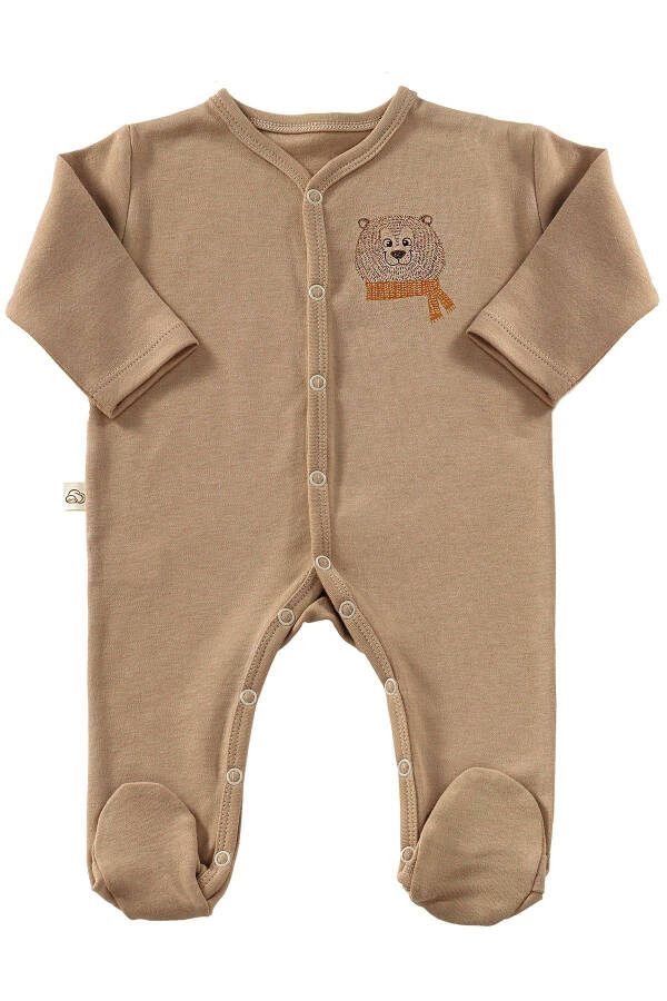 Cool Bear Unisex 3 Parça Hastane Çıkışı Takımı Organik Pamuk Yenidoğan Mini Set - 15