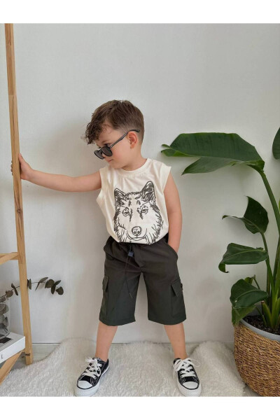 Cool Boy 3-Piece Set with Wolf Print - 6