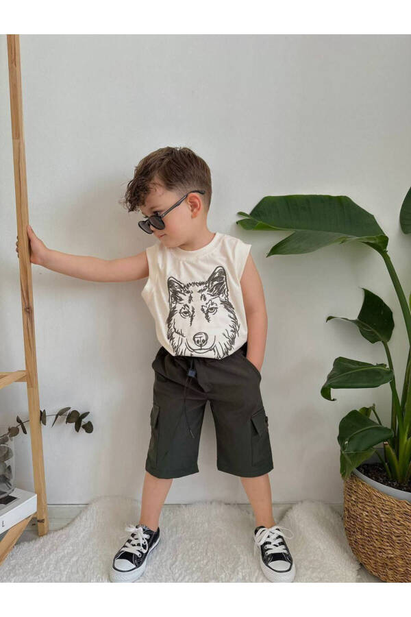 Cool Boy 3-Piece Set with Wolf Print - 6