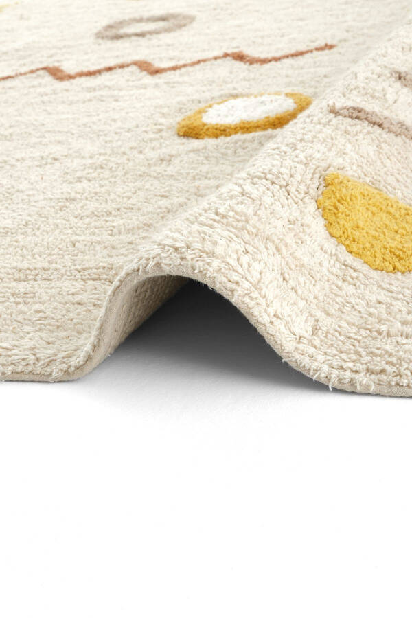 Cool Cotton Ccn 12 Multy Xw Machine Washable Non-Slip Natural Cotton Woven Baby Rug - 19