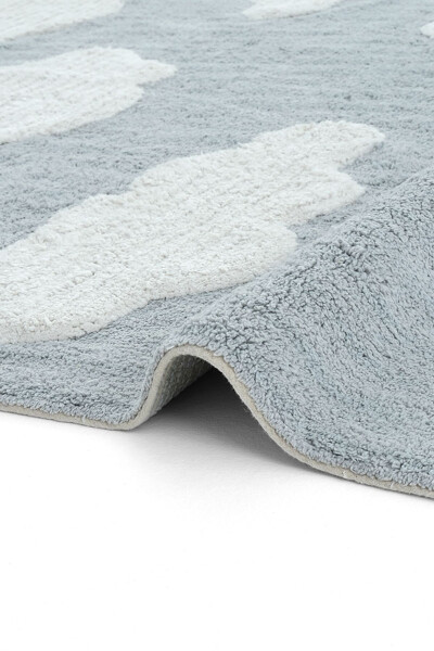 Cool Cotton Ccn 14 Multi Machine Washable Non-Slip Cotton Woven Cloud Pattern Baby Rug - 12