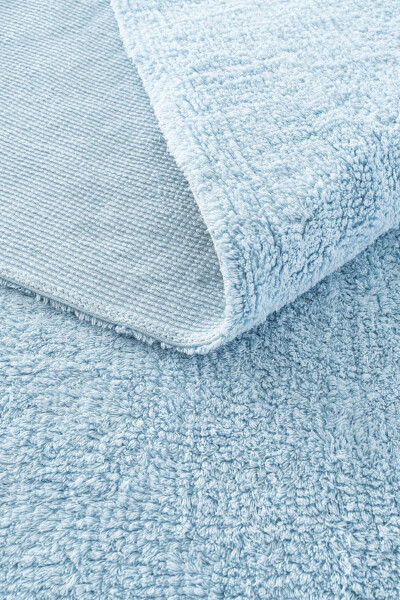 Cool Cotton Ccn Blue Machine Washable Non-Slip Natural Cotton Woven Baby Rug - 7