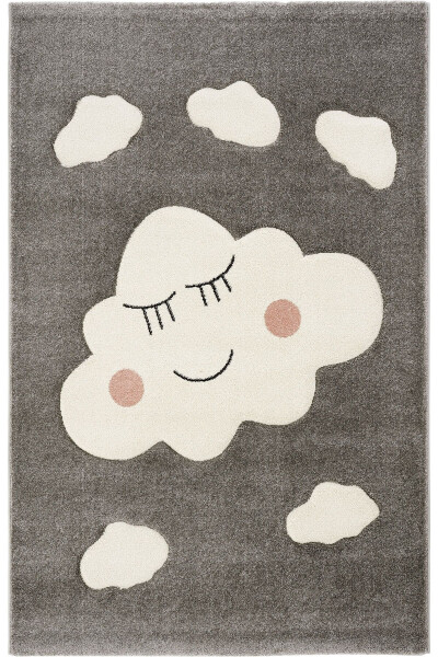 Cool Kids 09 Grey Kids Room Rug Anti-Dust Soft Textured Baby Room Rug - 1