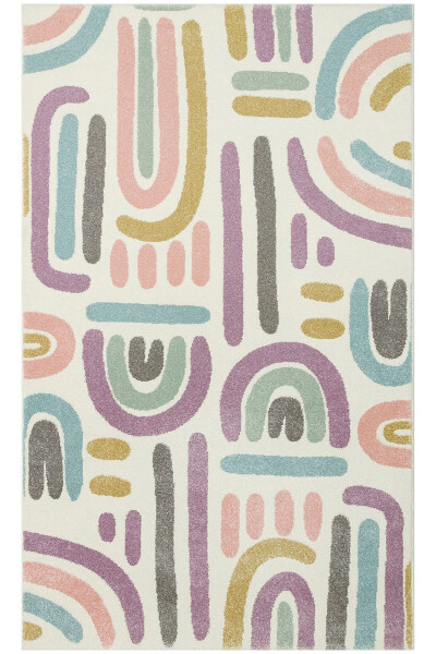 Cool Kids 20 Pastel Children's Room Rug Dust-Free Soft Textured Baby Room Rug - 14