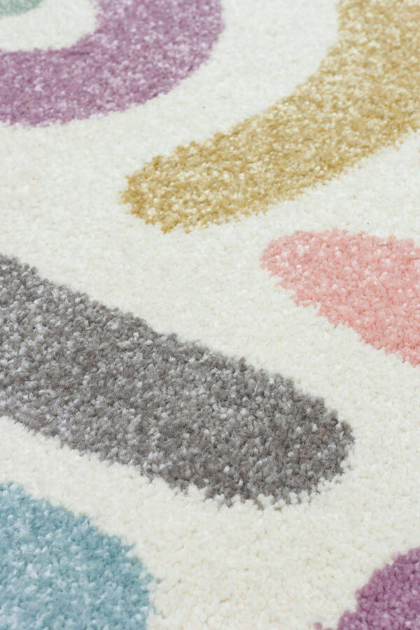 Cool Kids 20 Pastel Children's Room Rug Dust-Free Soft Textured Baby Room Rug - 17