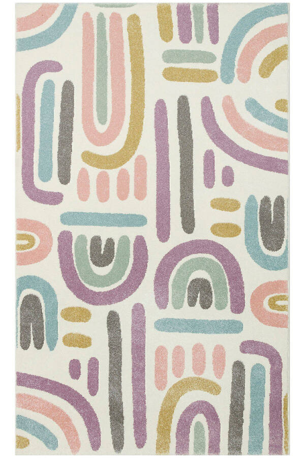 Cool Kids 20 Pastel Children's Room Rug Dust-Free Soft Textured Baby Room Rug - 8