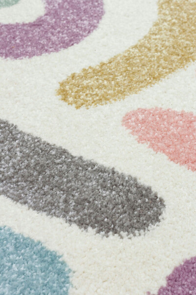 Cool Kids 20 Pastel Children's Room Rug Dust-Free Soft Textured Baby Room Rug - 11