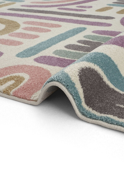 Cool Kids 20 Pastel Children's Room Rug Dust-Free Soft Textured Baby Room Rug - 5