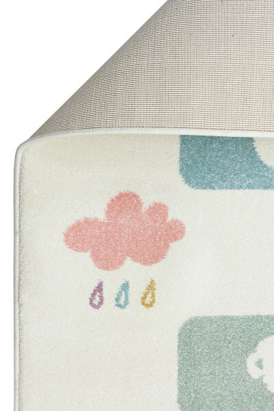 Cool Kids 25 Pastel Children's Room Rug Anti-Dust Soft Textured Baby Room Rug - 9