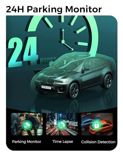 COOLCRAZY 4K Oldingi Kamera, Avtomobillar uchun o'rnatilgan WiFi GPS Dash Kamera, 3,2