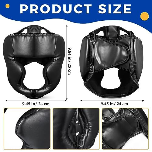 Copkim 2 Pcs Boxing Headgear MMA Training Sparring Gear Muay Thai Headgear Adjustable Taekwondo Helmet for Kickboxing Sparring Trainees Youth Adult Men - 2