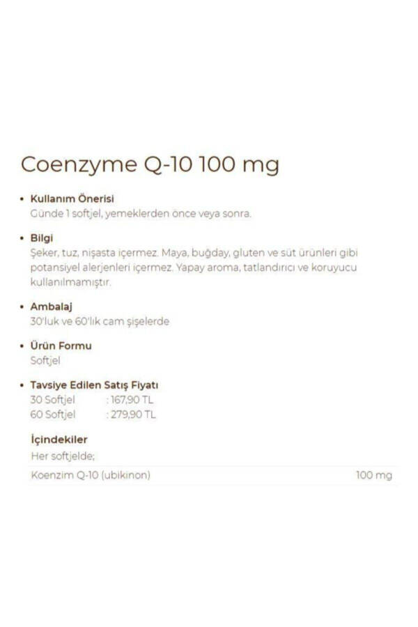 CoQ-10 Coenzyme Q-10 100 Mg 60 Softgel - 16