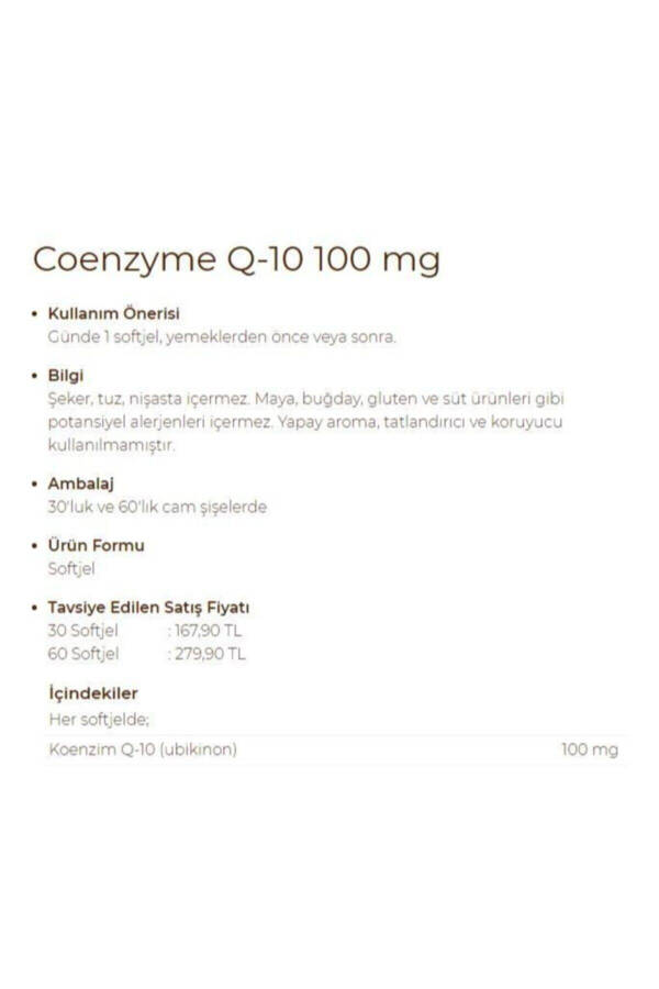 CoQ-10 Coenzyme Q-10 100 Mg 60 Softgel - 8