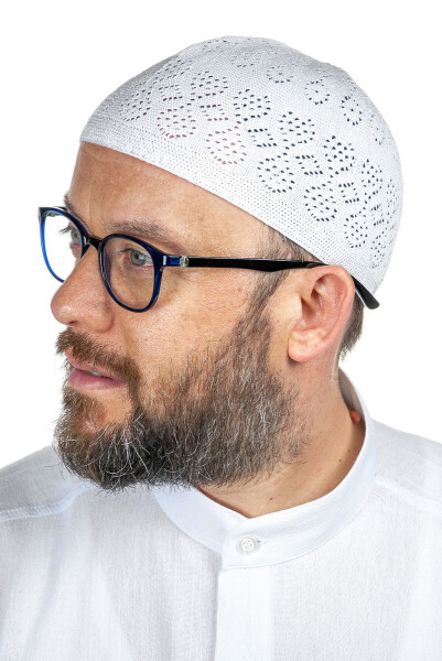 Coral Prayer Cap White 12 Pieces - 1