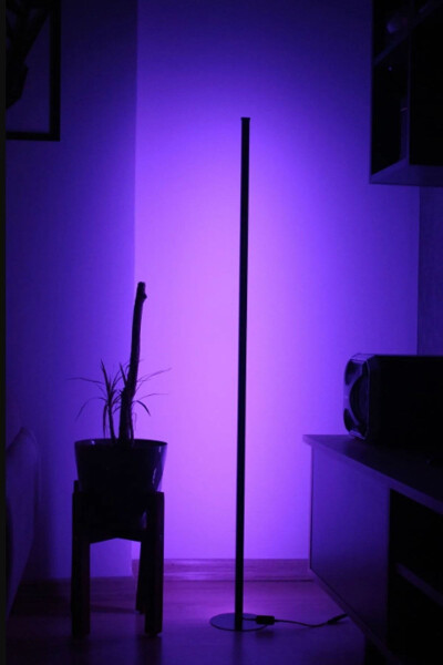 Corner Decorative Floor Lamp - LED Light System - Full RGB 256 Colors - 7