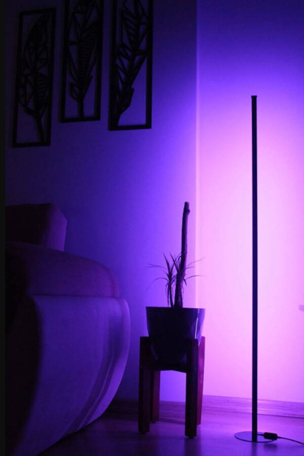 Corner Decorative Floor Lamp - LED Light System - Full RGB 256 Colors - 8