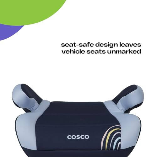 Cosco Topside Backless Booster Car Seat, Lightweight 40-100 lbs, Rainbow - 3