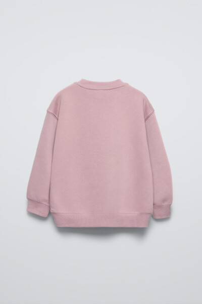 Cotton Basic Sweatshirt - Pink - 3