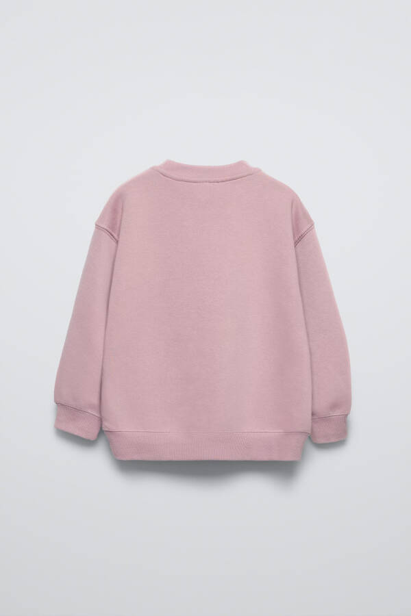 Cotton Basic Sweatshirt - Pink - 3