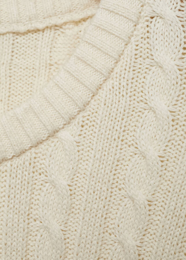 Cotton blend knit sweater - Off white - 12