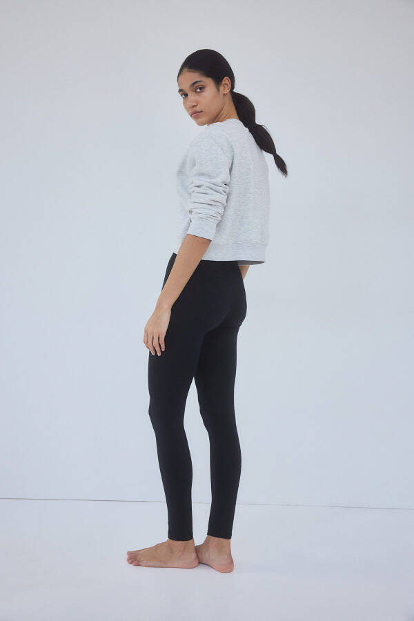 Cotton blend leggings - 4