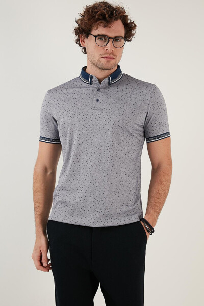 Cotton Blend Patterned Slim Fit Polo T Shirt 646B3200 - 2