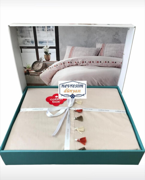 Cotton Box Candy Double Bed Duvet Set Merri Beige - 12