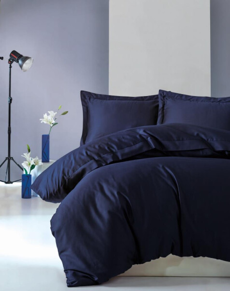 Cotton Box Double Sateen Bedding Set Elegante Navy Blue - 1