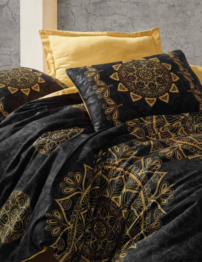 Cotton Box Double Satin Bed Linen Set Alvina Gold - 2