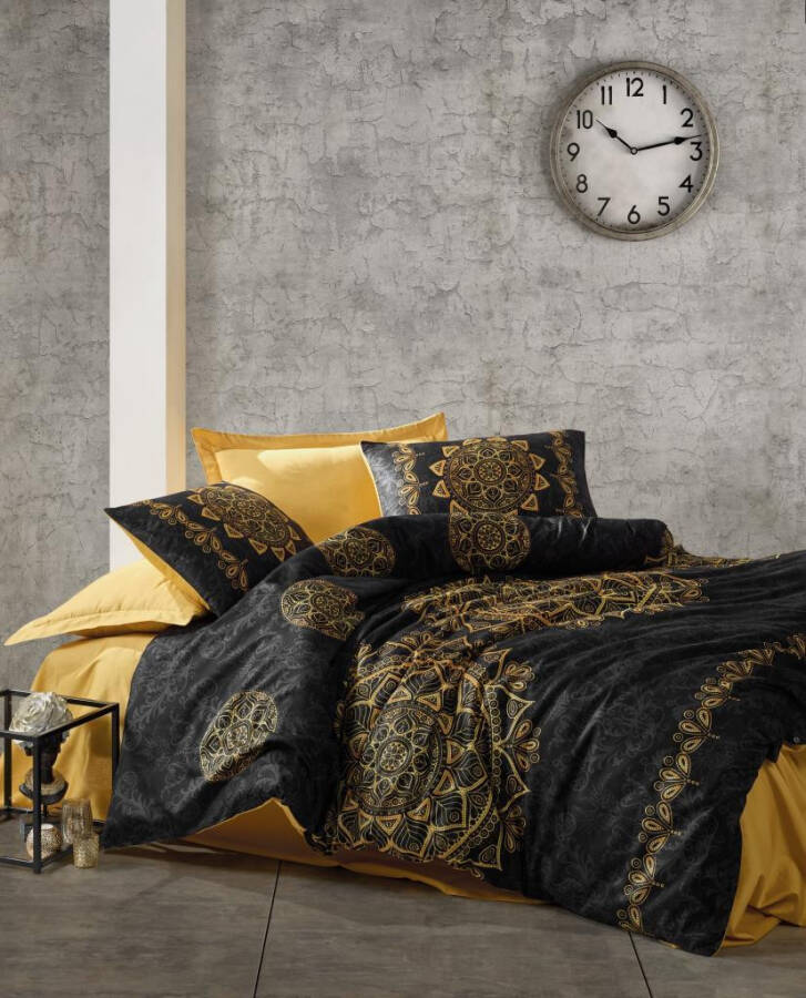 Cotton Box Double Satin Bed Linen Set Alvina Gold - 3